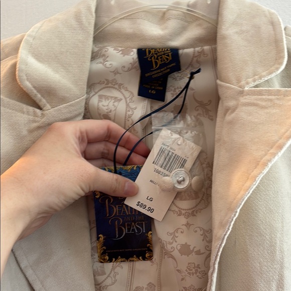 NWT Hot Topic Beauty and the Beast Button-Up Cream Dress - Picture 3 of 9